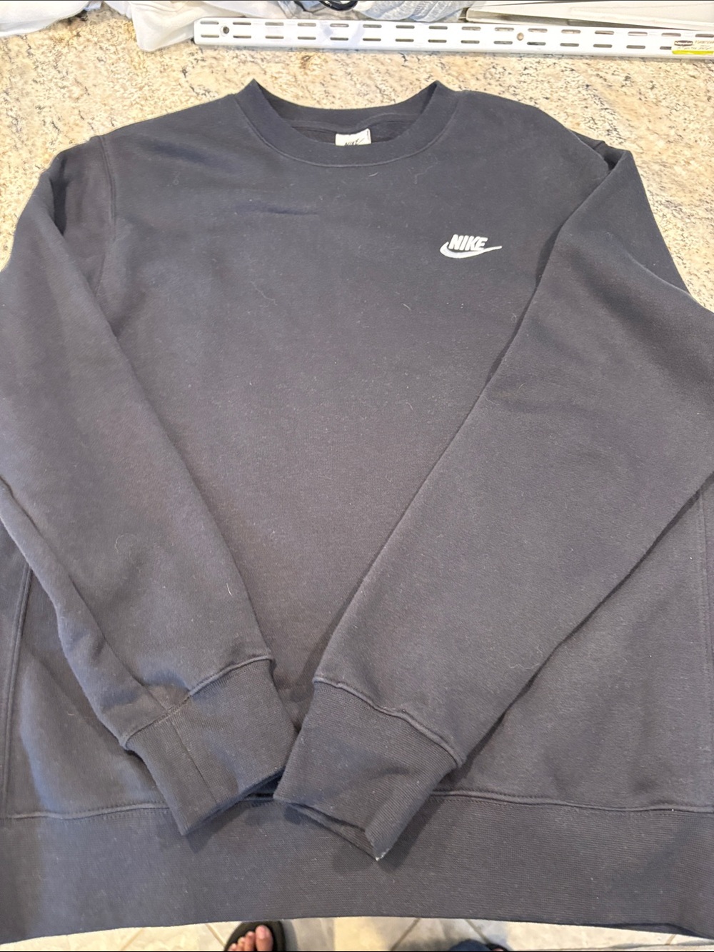 Nike Black Crewneck Sweatshirt with White Swoosh